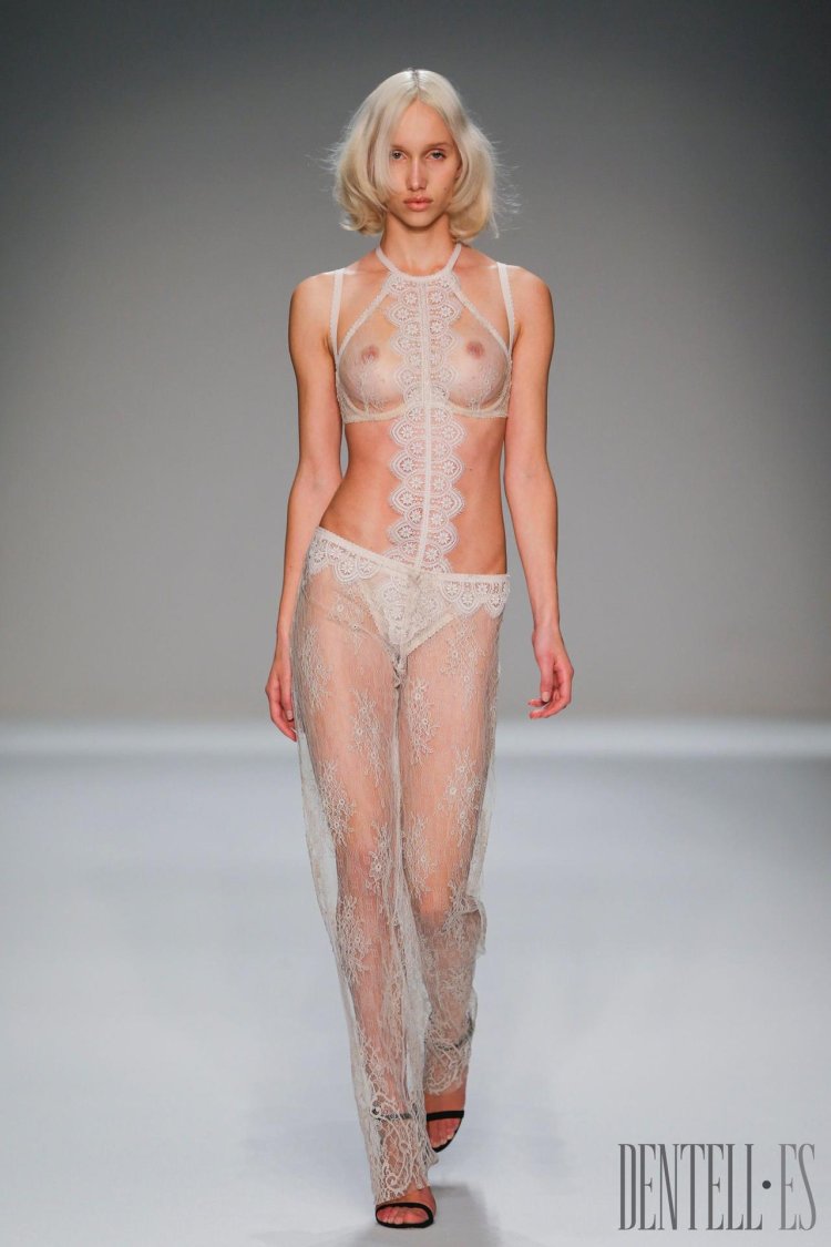 Fashion show of naked women