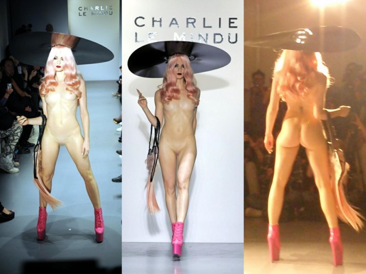 Fashion show with naked people