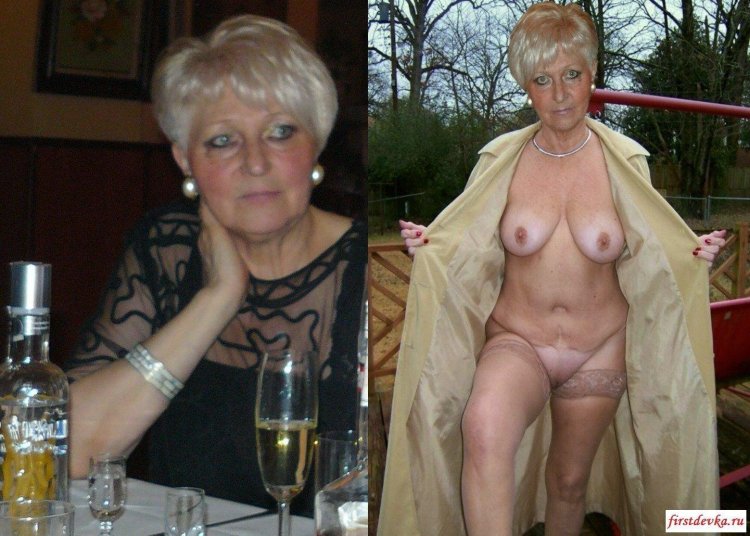 Naked elderly women