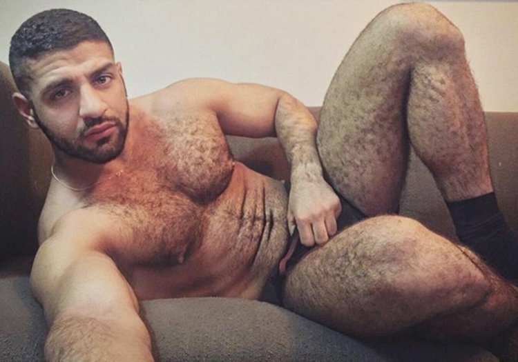 Caucasian hairy men
