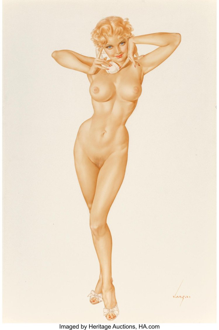 Alberto Vargas Pin AP Nude