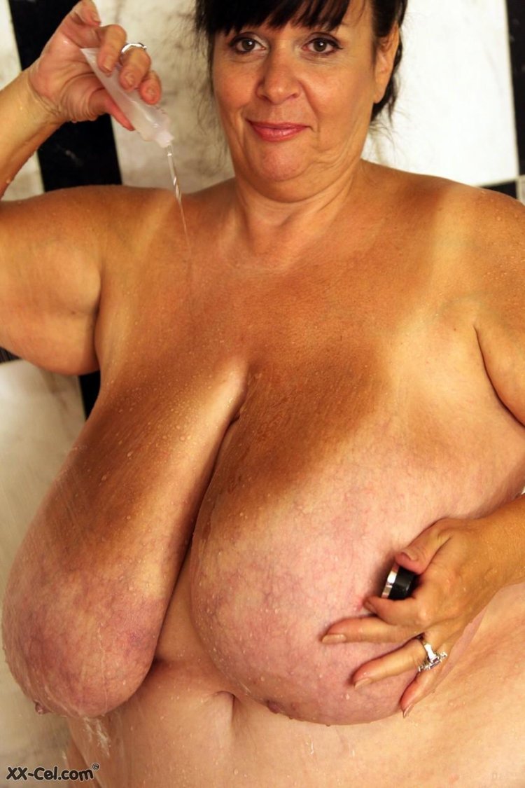 Huge boobs old women