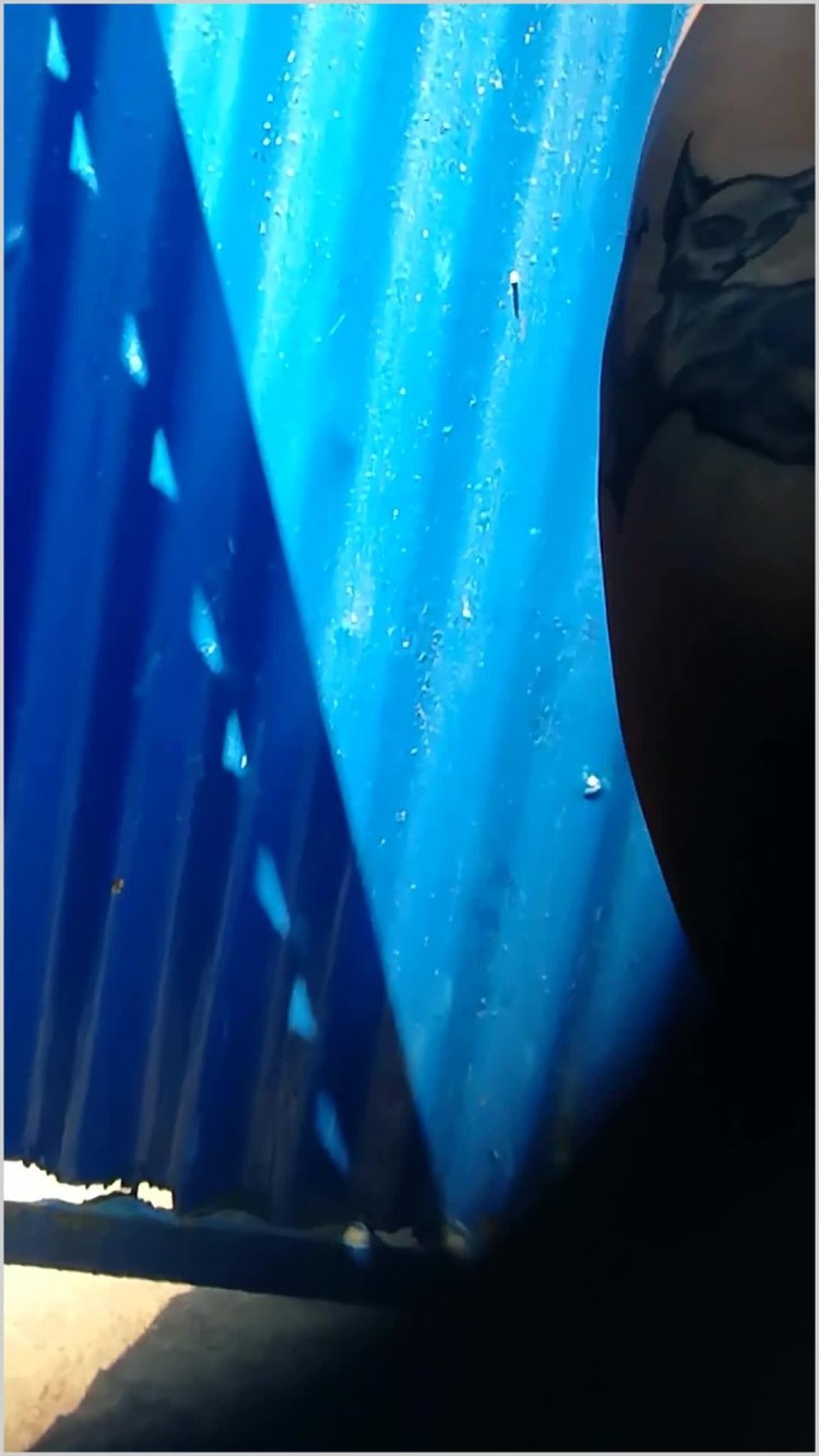 Hidden camera in a beach cabin