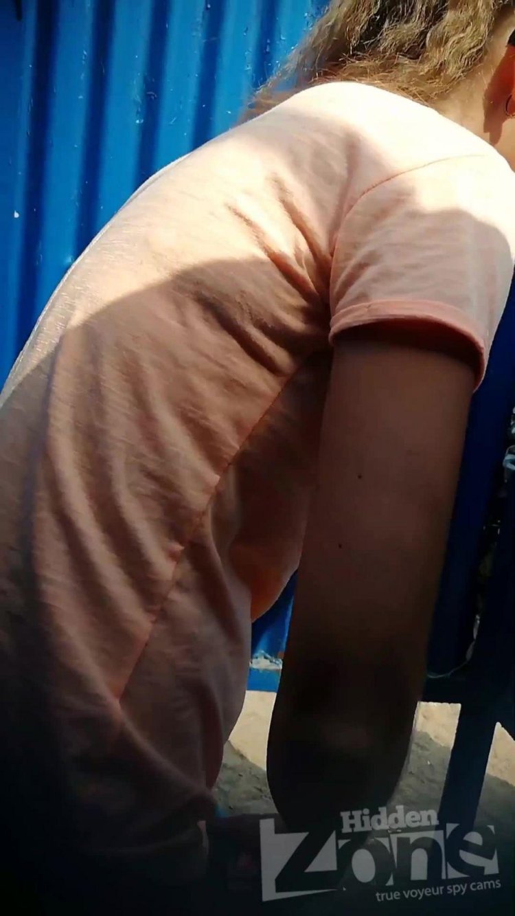 Hidden camera in a beach cabin