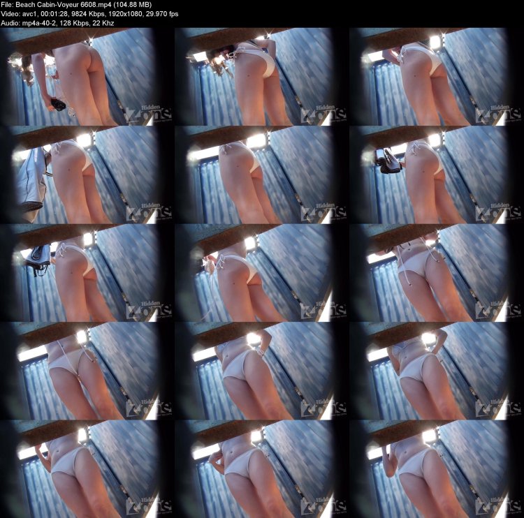 Hidden camera in a beach cabin