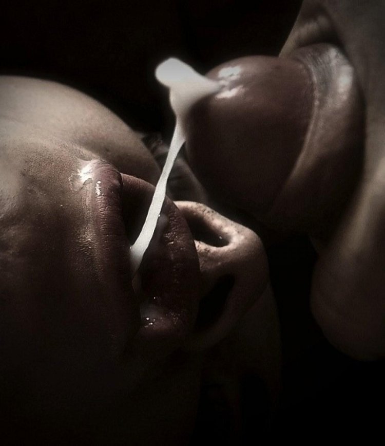 Cum in mouth black white
