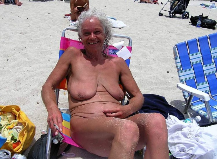 Naked grandmothers on the beach