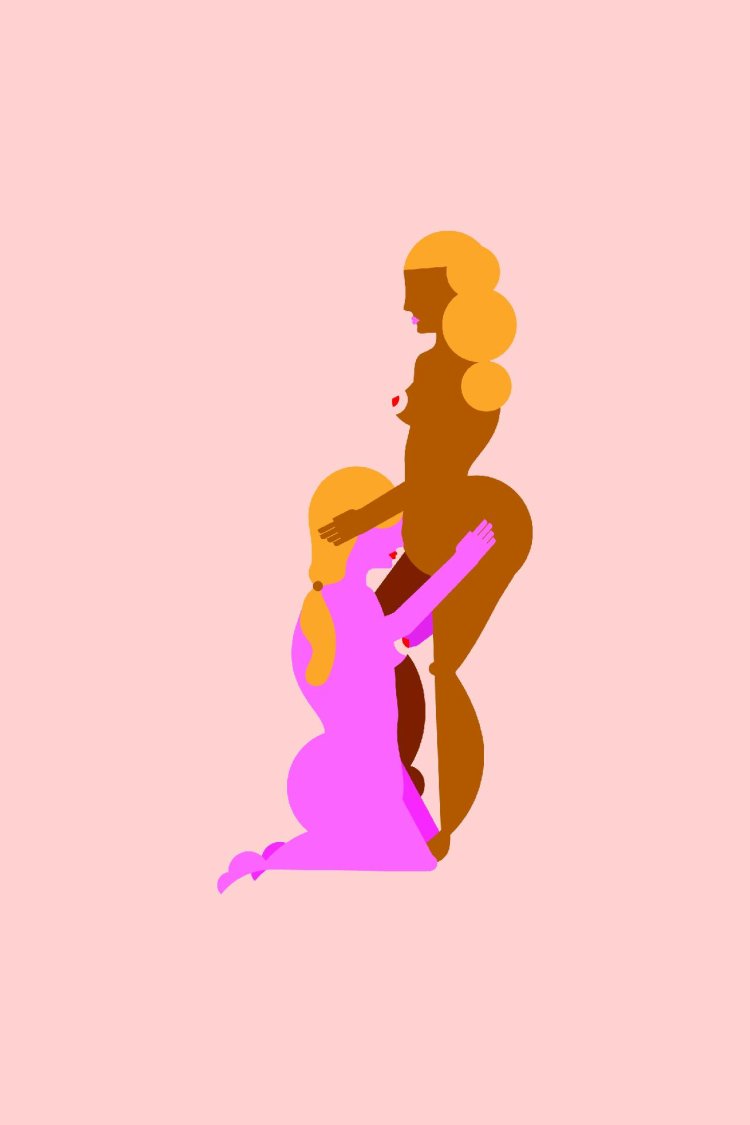 The silhouette of a pregnant woman