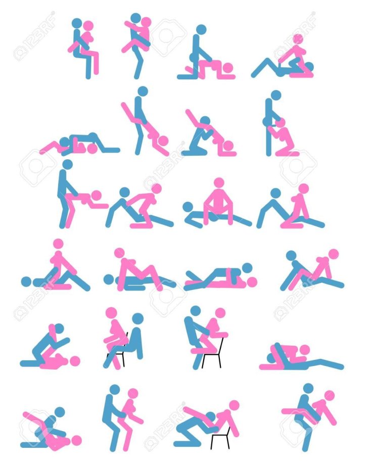 Modern illustrations poses in Kamasutra