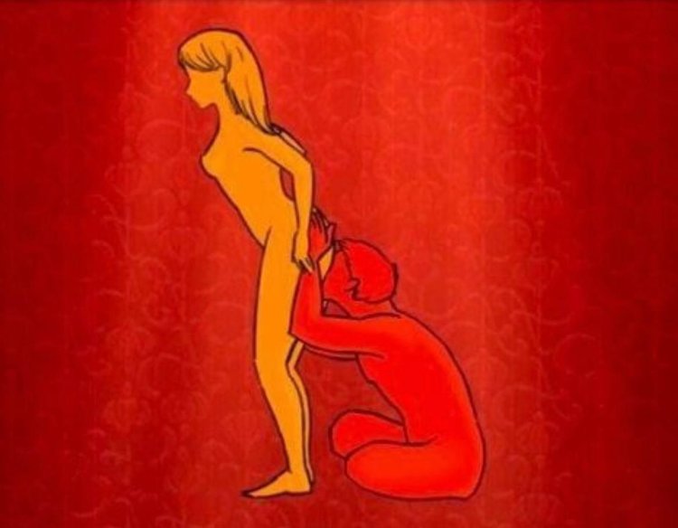 Convenient poses for kunnilingus