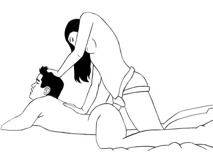 Erotic poses for strapon