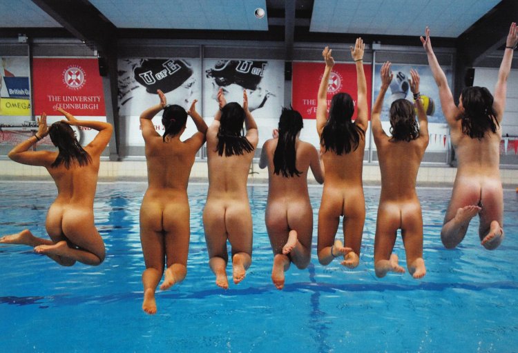 Synchronized swimming naked