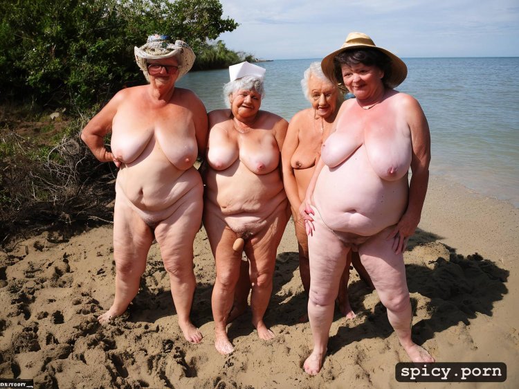 Elderly women on the beach