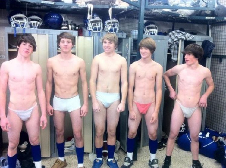 Naked swimmers in American schools