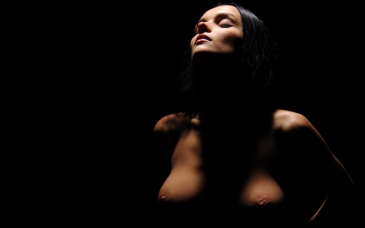 Erotic girls on a dark background