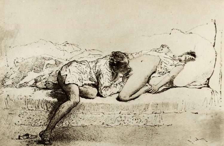 Erotic painting Mikhai Zichi