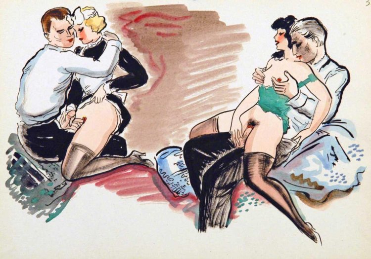 Erotic retro drawings