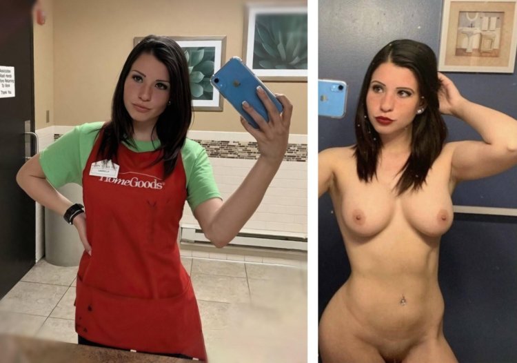 Girl in a red apron
