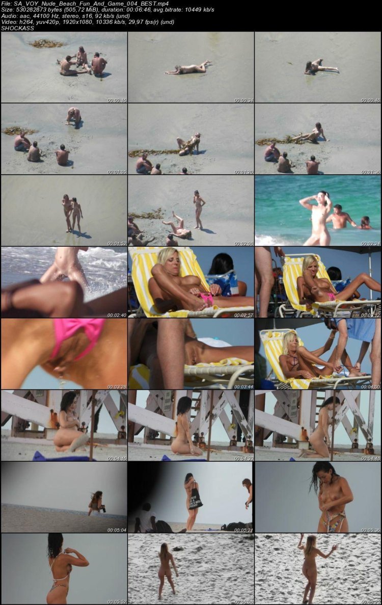 Nudists naked on the beach