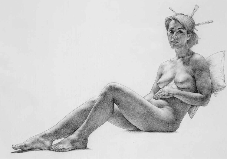 Sketches of naked figures