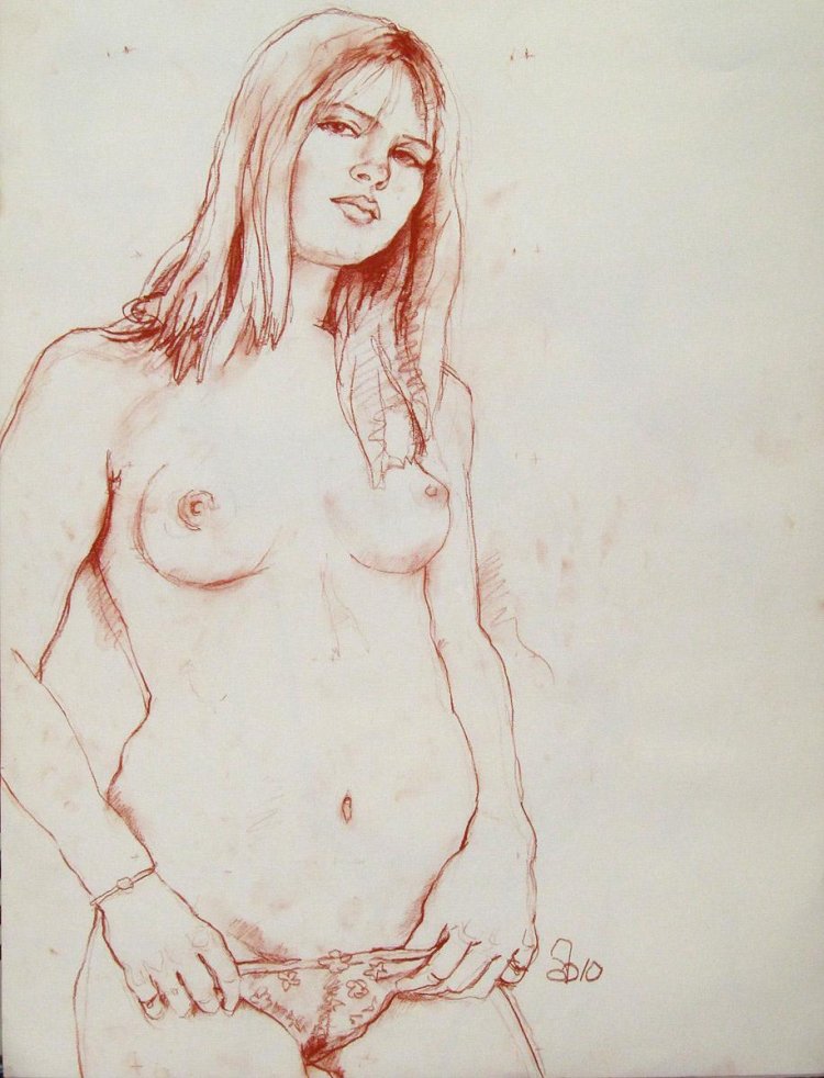 Figures with a pencil naked girls