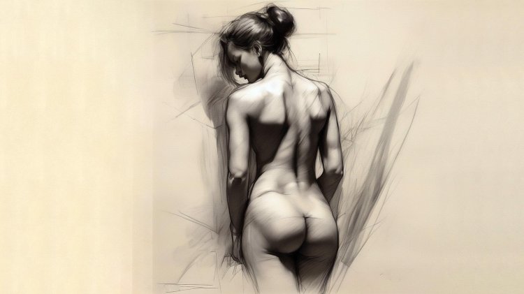 Drawings of a naked girl
