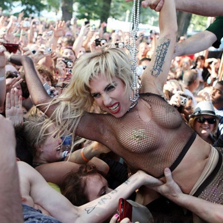 Lady Gaga at the Lollapalooza festival