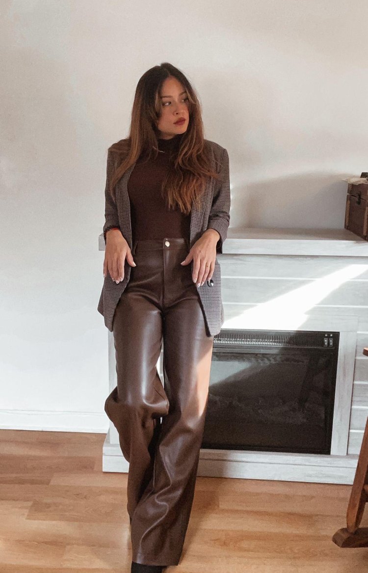 Casual leather pants
