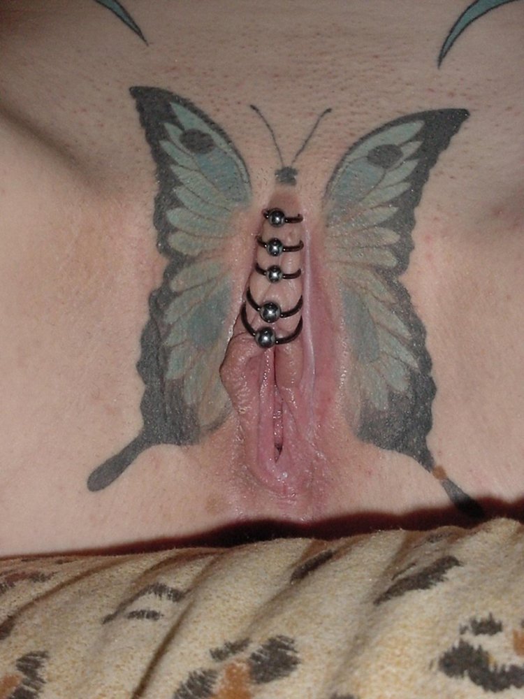 Intimate tattoo butterfly