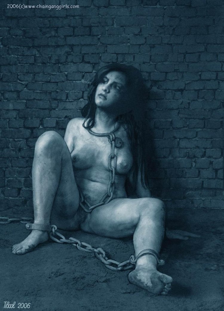 Naked women in the shackles