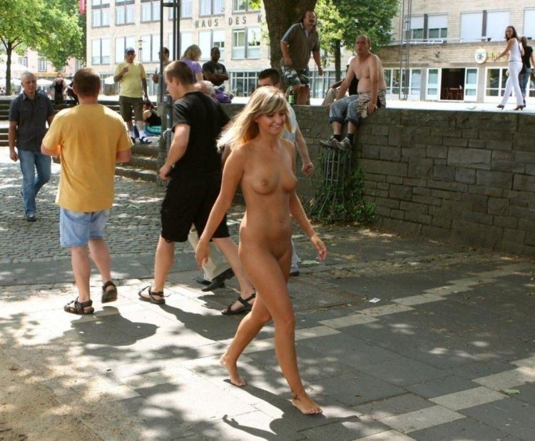 Naked girls in public places
