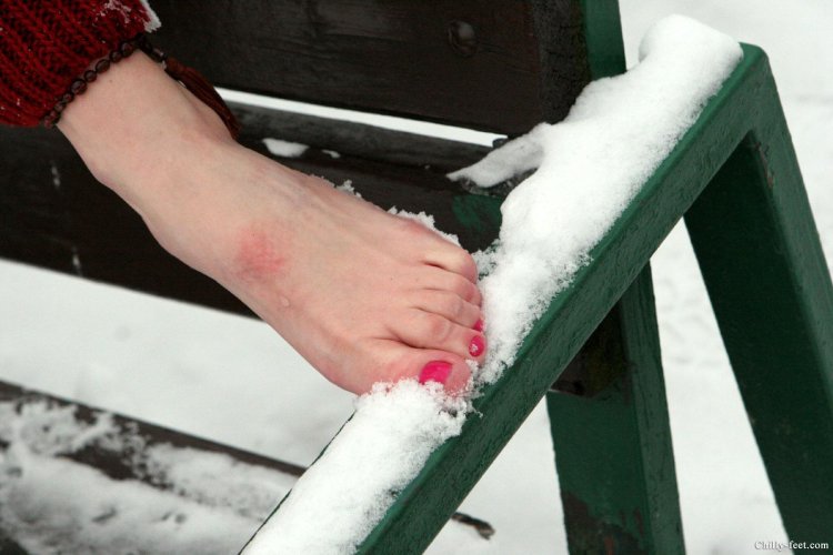 Barefoot in the snow