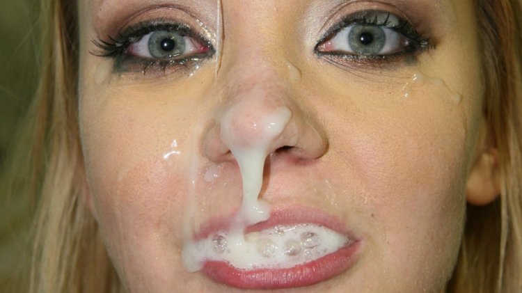 Faces of girls in sperm