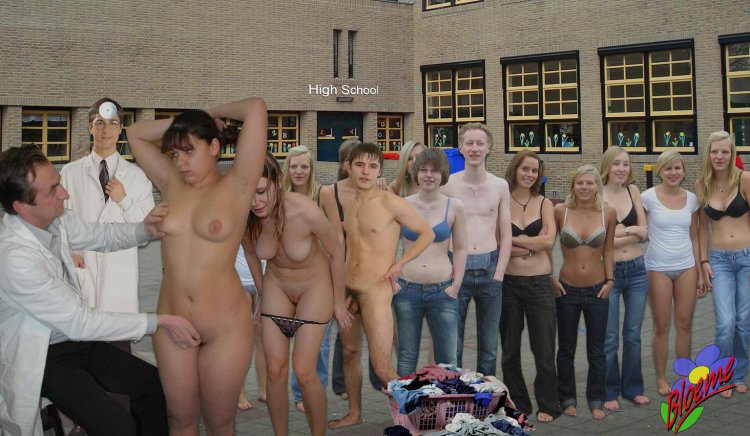 Naked at school