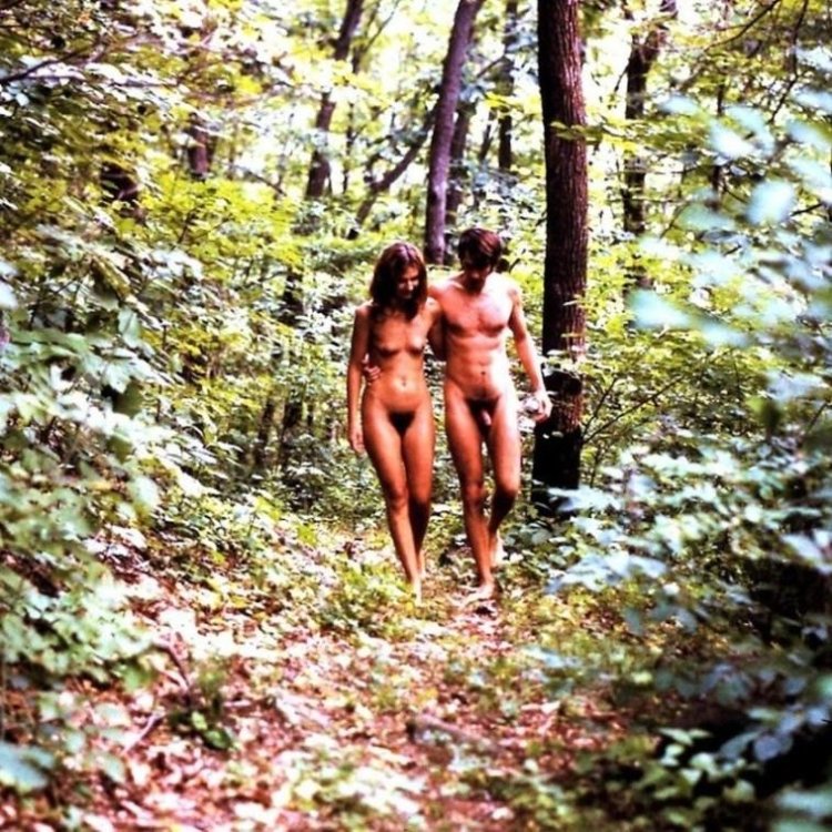 Nudists in the forest
