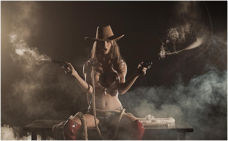 Girl in a cowboy hat Nude