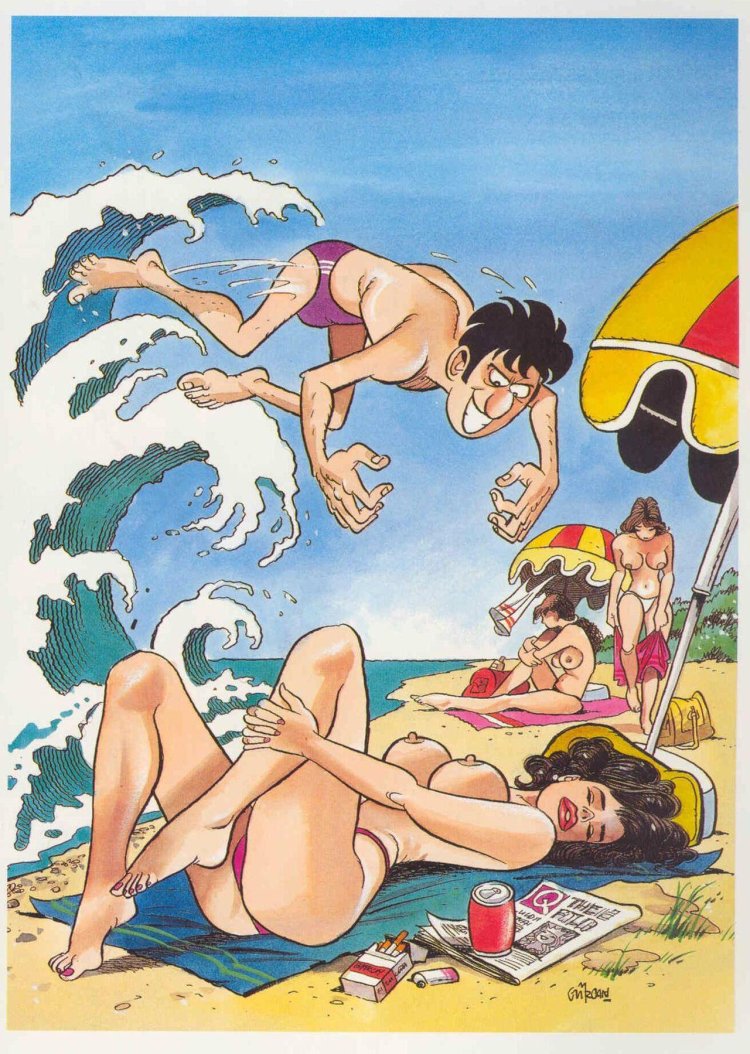 Caricatures on the beach