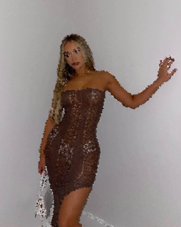 Dress with rhinestones