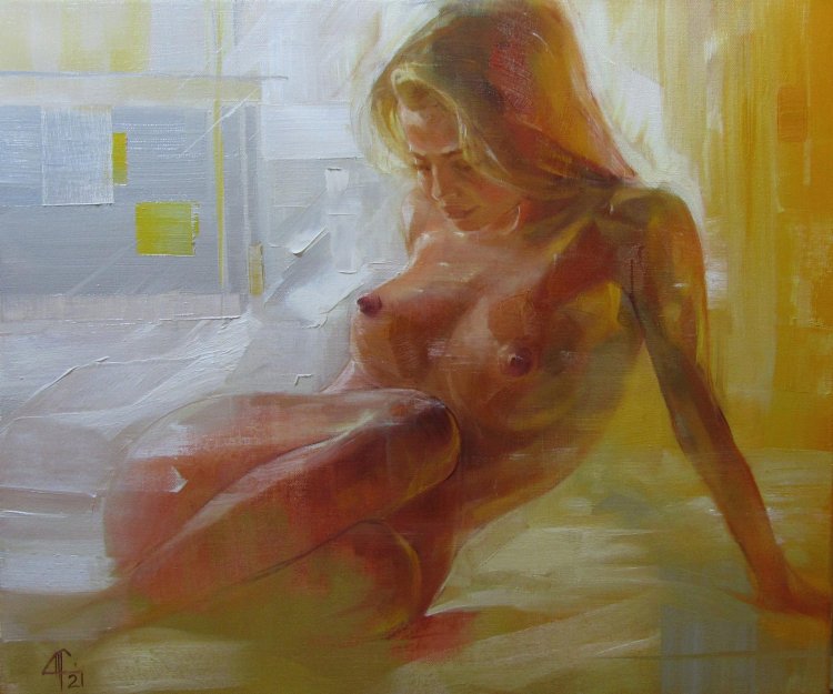 Painting nude oil