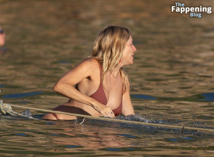 Sienna Miller in a swimsuit
