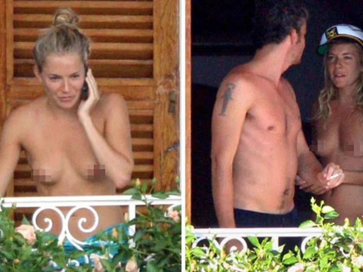Heidi Klum tanes topless