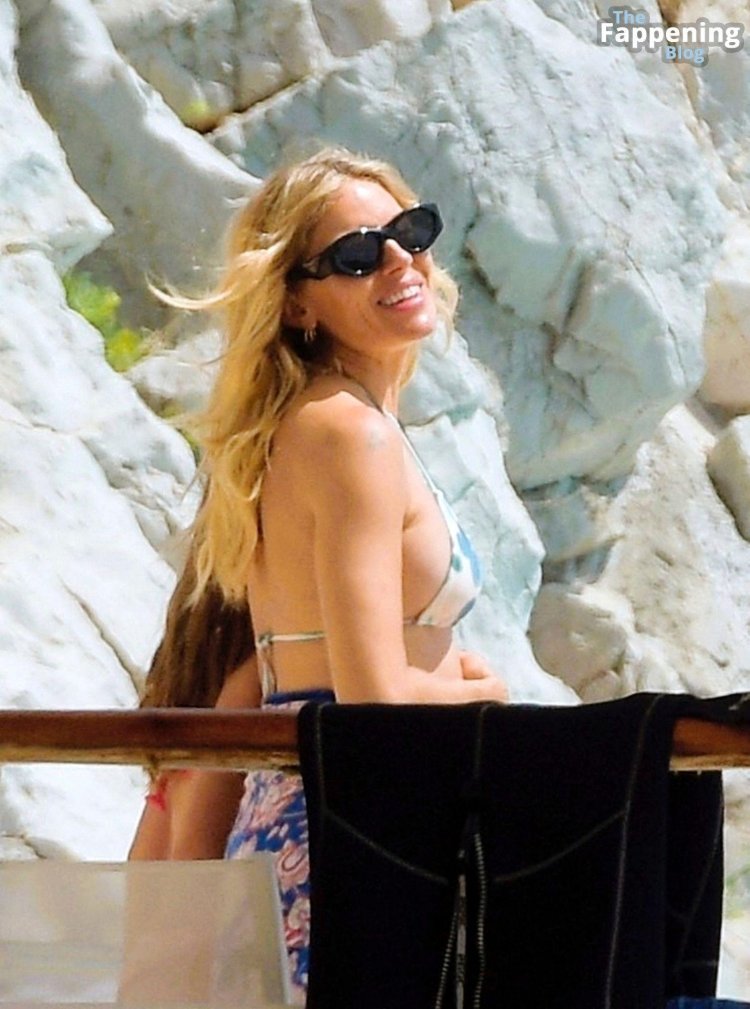 Sienna Miller in a swimsuit