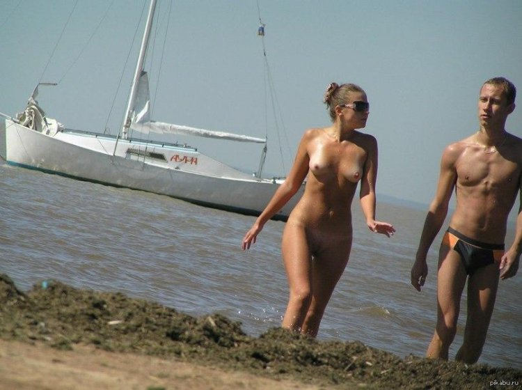 Young nudist beach dune