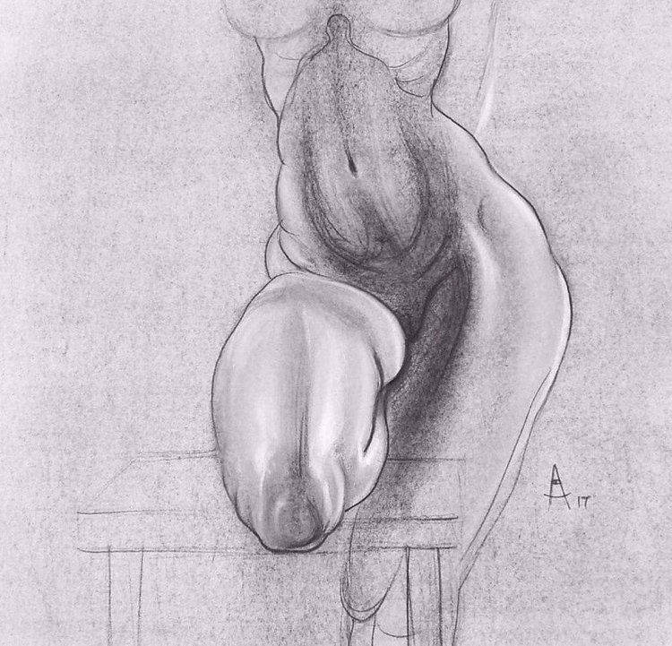 Ekorshe Gudona figure academic drawing