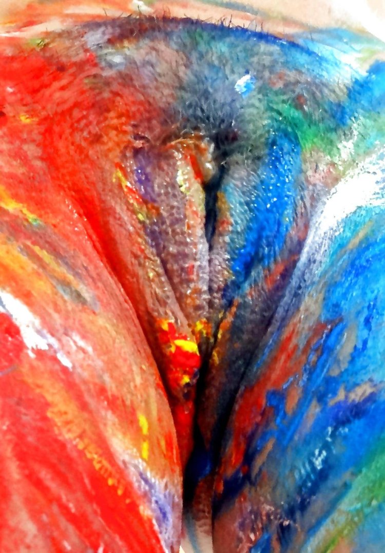 Image of vagina in painting