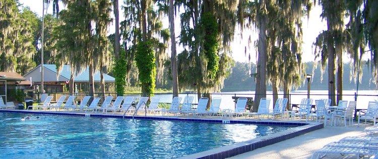 Family at nudist resort