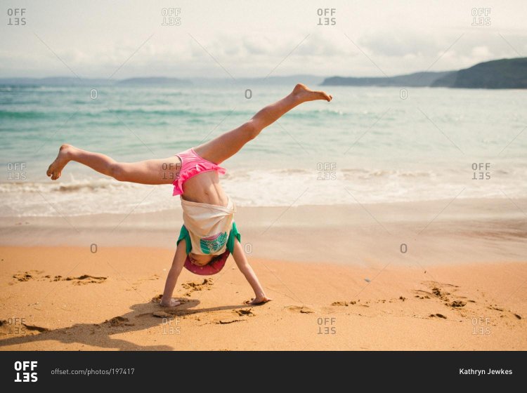 Little girl on the beach