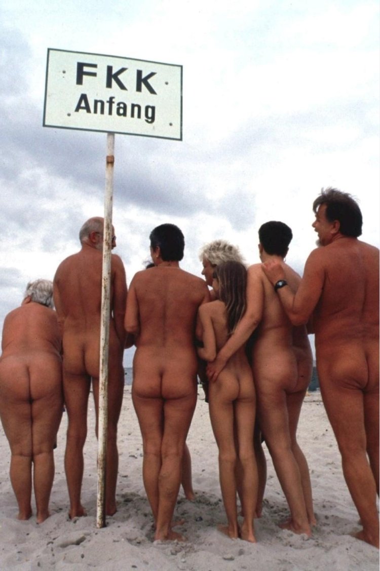 Nudists on the beach in Germany