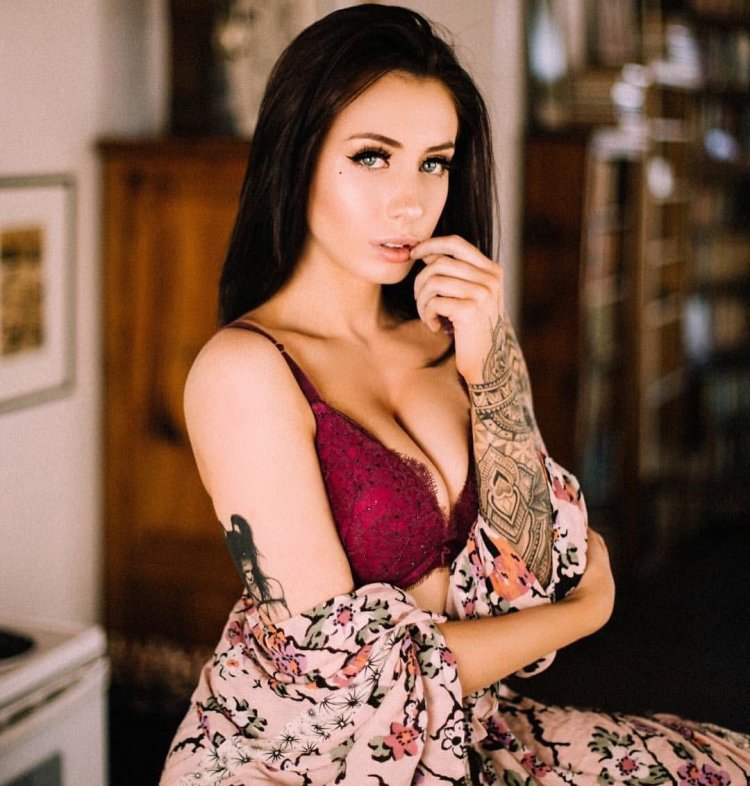 A woman with tattoos