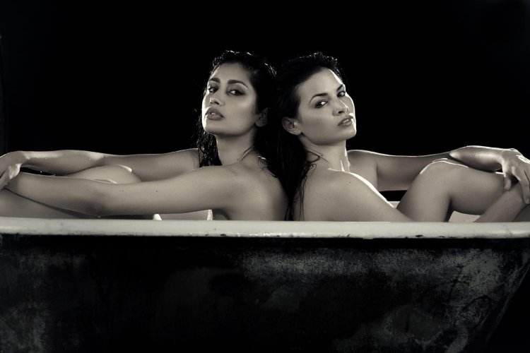 Beautiful girl in the bathroom